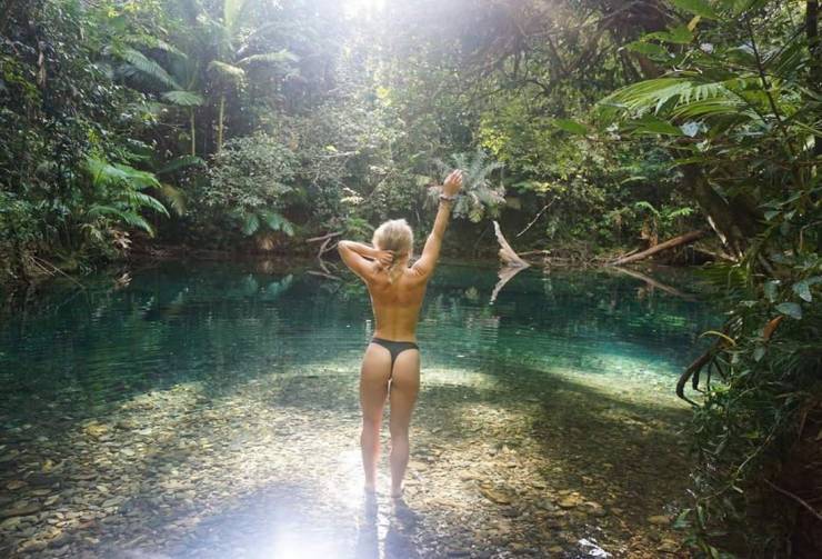 Girls Posing Topless In Front Of Beautiful Landscapes