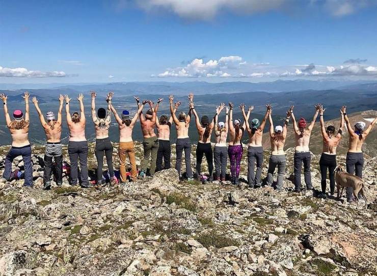 Girls Posing Topless In Front Of Beautiful Landscapes