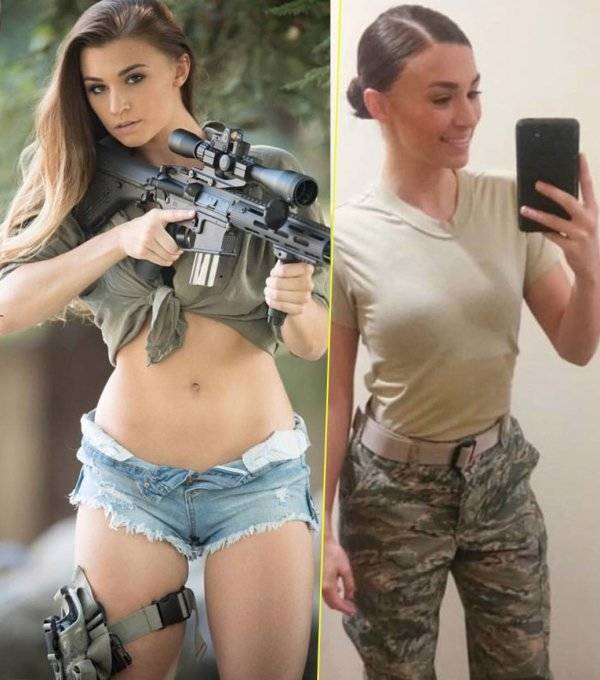 Military Girls Who Don’t Need Their Uniforms!