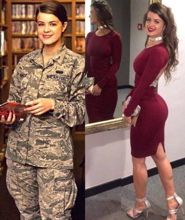 Military Girls Who Don’t Need Their Uniforms!