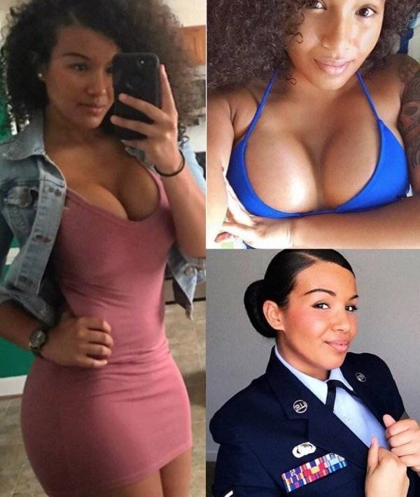Military Girls Who Don’t Need Their Uniforms!