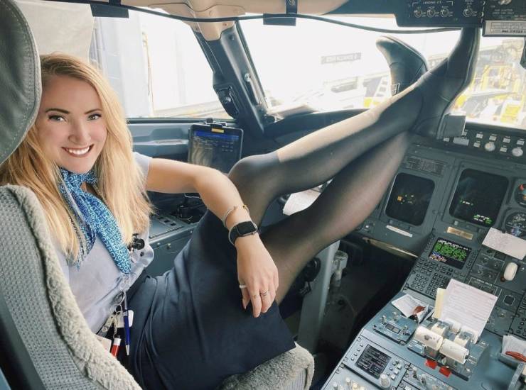 Hot Flight Attendants With And Without Their Uniforms