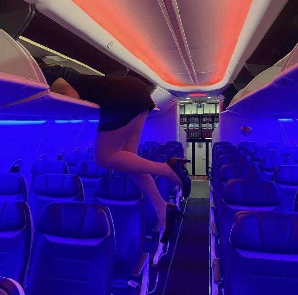 Sexy Flight Attendants With And Without Their Uniforms