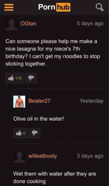 “Pornhub” Comment Section Is Pretty Wild…