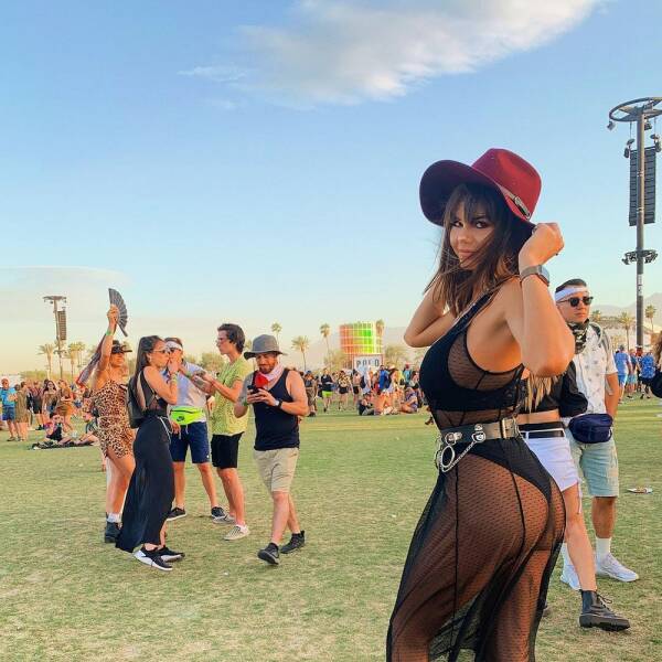 Music Festival Girls Having Fun!