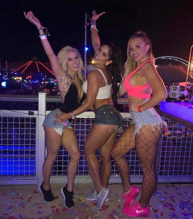 Music Festival Girls Having Fun!