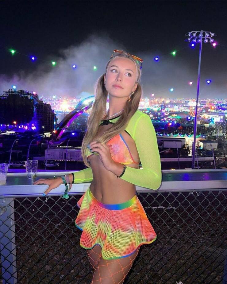 Music Festival Girls Having Fun