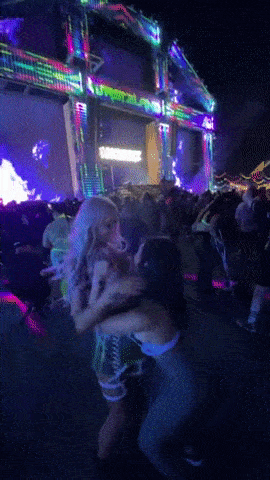 Music Festival Girls Having Fun