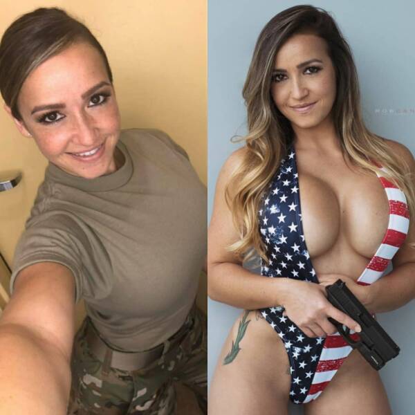 Sexy Girls With And Without Their Uniforms