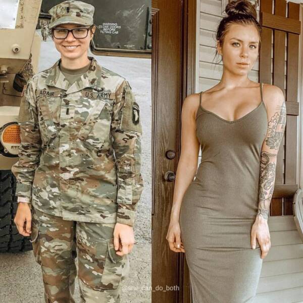 Sexy Girls With And Without Their Uniforms