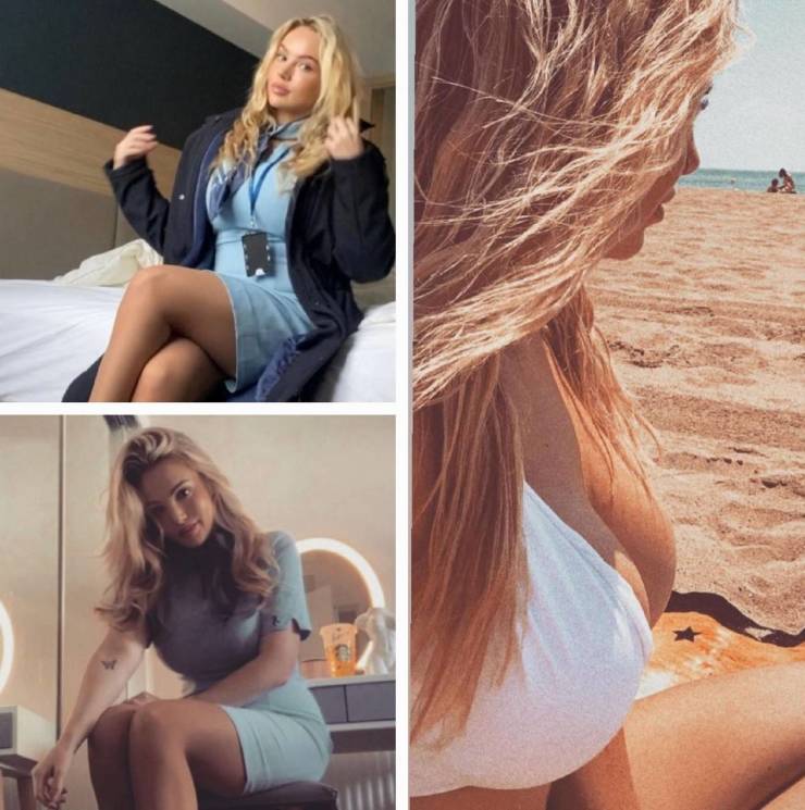 Sexy Flight Attendants With And Without Their Uniforms