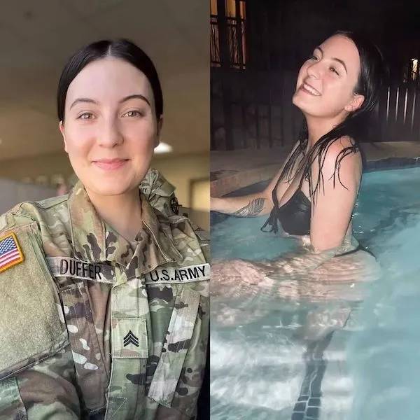 Sexy Girls Taking Off Their Uniforms