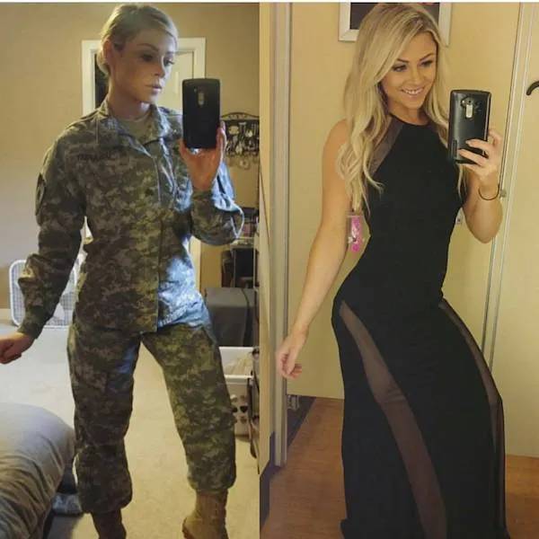 Sexy Girls Taking Off Their Uniforms