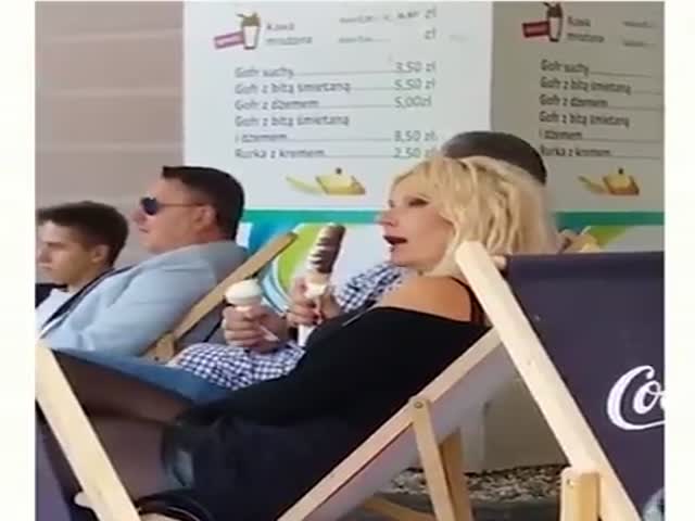 She Likes That Ice-Cream So Damn Much!