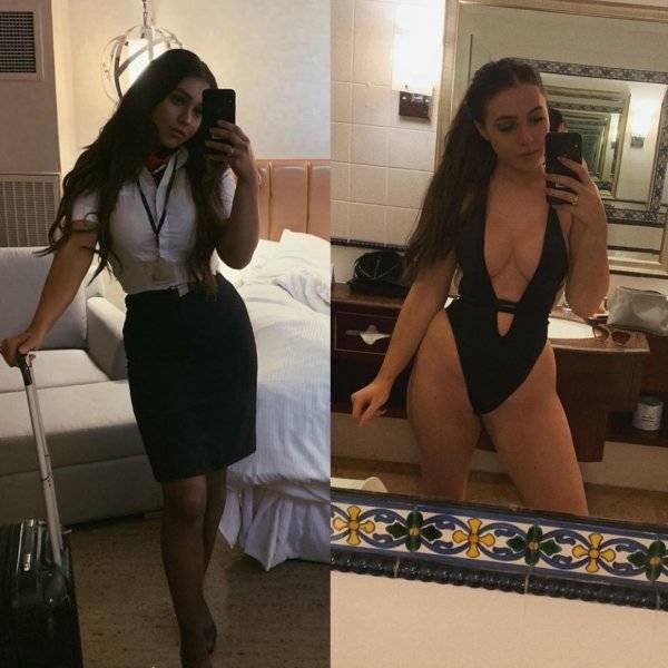 Fly Away With These Hot Flight Attendants