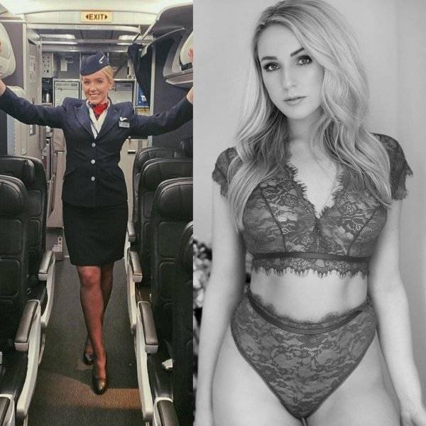 Fly Away With These Hot Flight Attendants