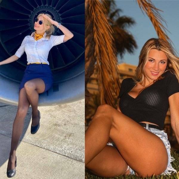Fly Away With These Hot Flight Attendants