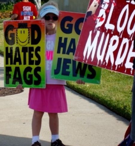 Hateful Signs from the Kids of Westboro Baptist Church