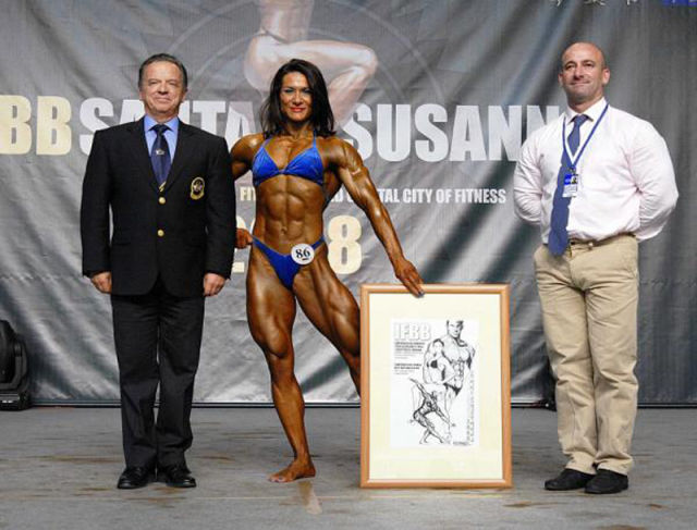 Eye-Bulging Ripped Female Bodybuilder