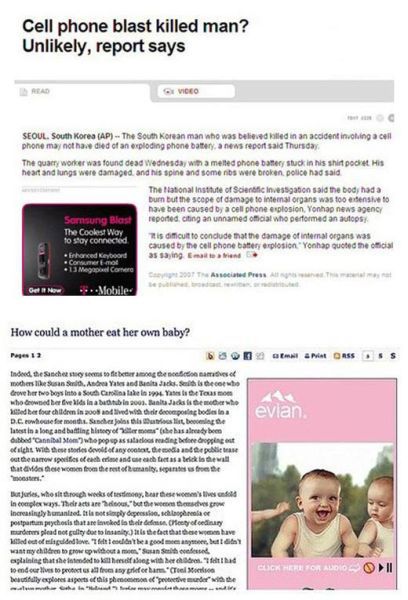 Advertisements in Bad Places