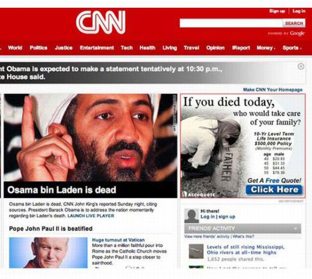 Advertisements in Bad Places