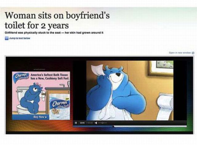 Advertisements in Bad Places