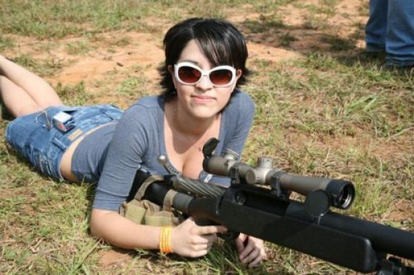 Cute Girls and Guns Go Well Together