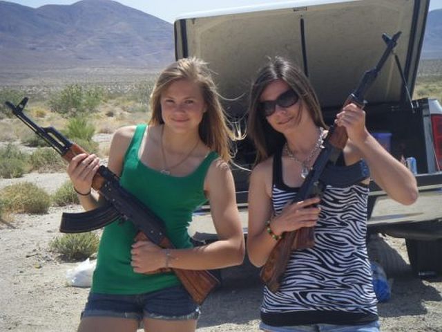 Cute Girls and Guns Go Well Together