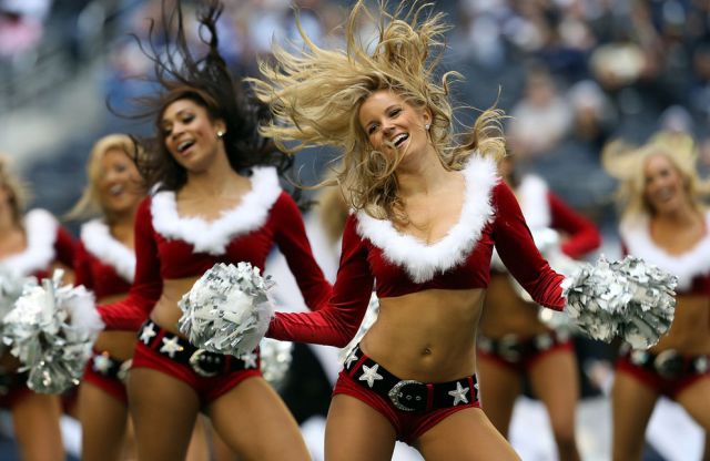 Cheerleading Snow Maidens Spread the Christmas Spirit