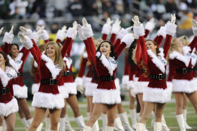 Cheerleading Snow Maidens Spread the Christmas Spirit