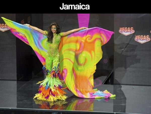 Miss Universe Pageant Contestants Parade Costumes for Their Country