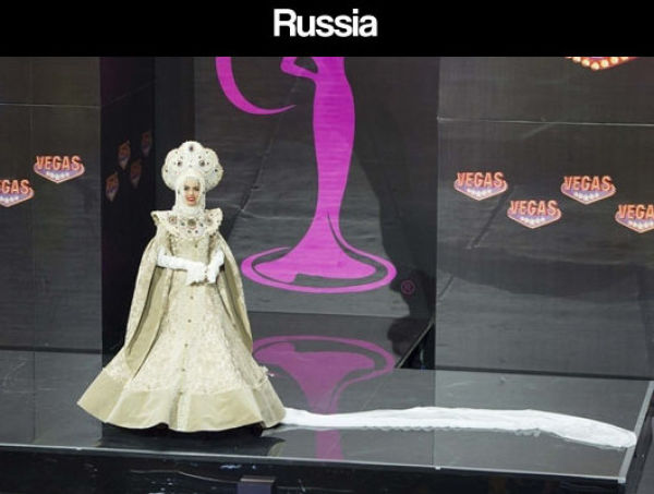 Miss Universe Pageant Contestants Parade Costumes for Their Country