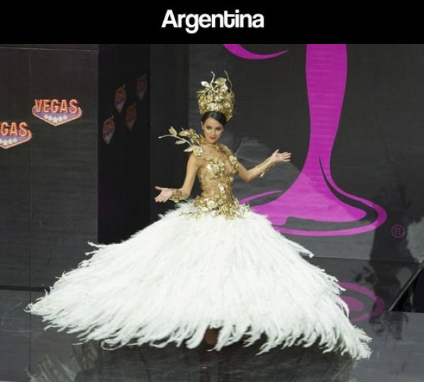 Miss Universe Pageant Contestants Parade Costumes for Their Country