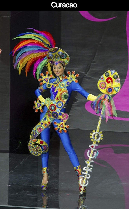 Miss Universe Pageant Contestants Parade Costumes for Their Country