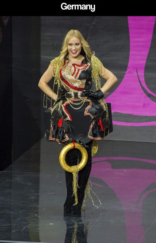 Miss Universe Pageant Contestants Parade Costumes for Their Country
