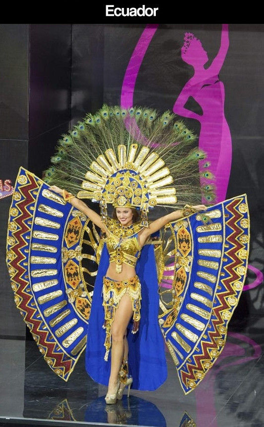 Miss Universe Pageant Contestants Parade Costumes for Their Country