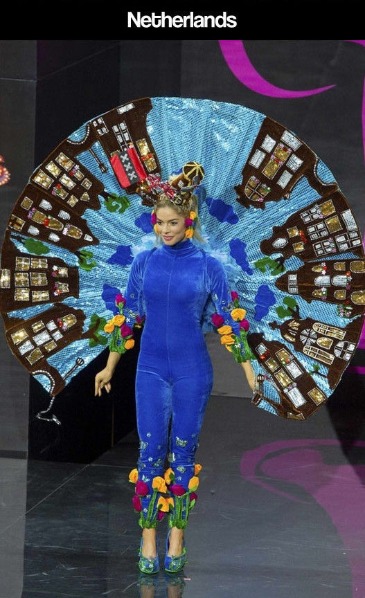 Miss Universe Pageant Contestants Parade Costumes for Their Country