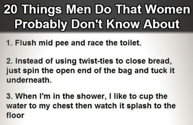 Surprising Things That Women Don’t Know about Men